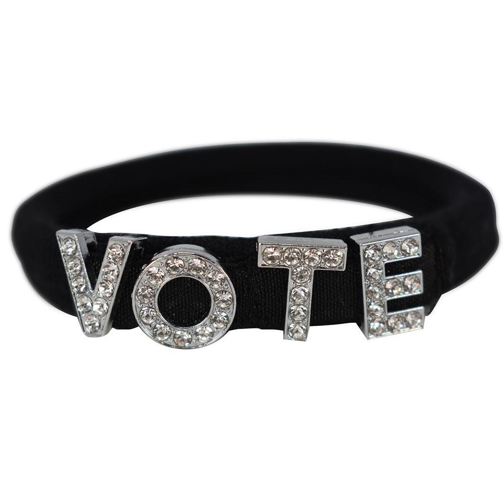 black elastic for hair with vote emblem